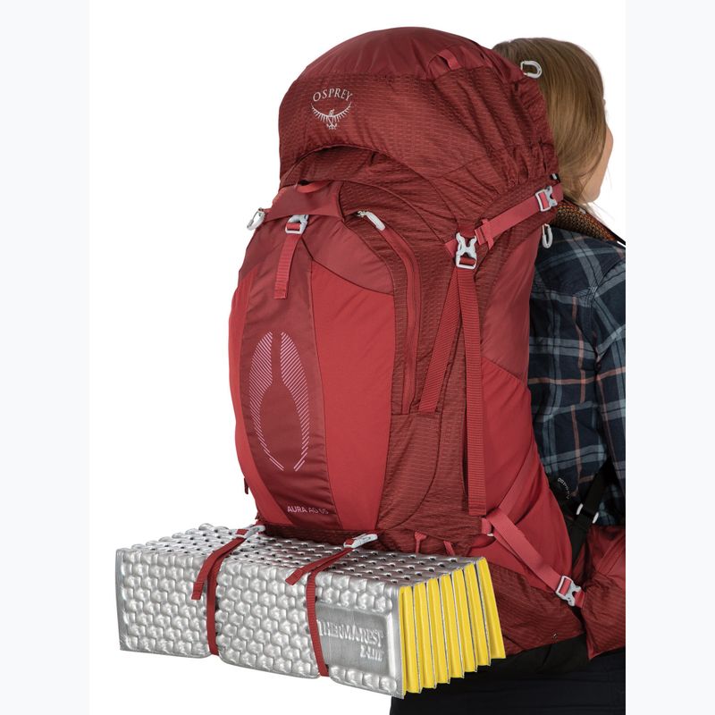 Zaino da trekking da donna Osprey Aura AG 65 l XS-S berry sorbet red 9