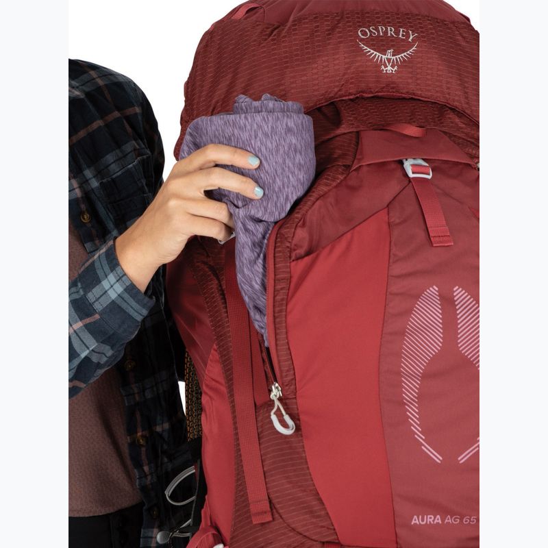 Zaino da trekking da donna Osprey Aura AG 65 l XS-S berry sorbet red 11