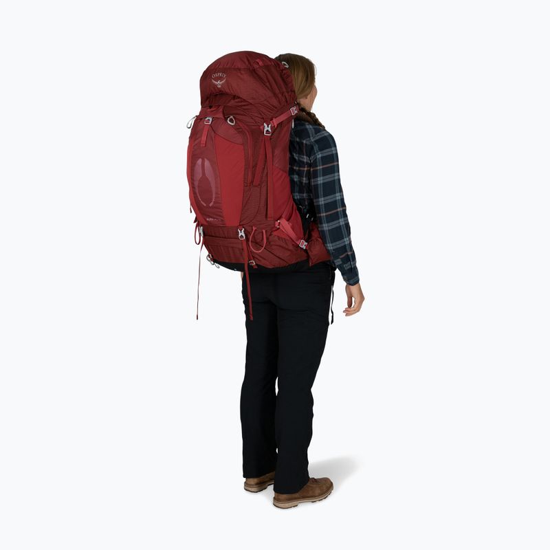 Zaino da trekking da donna Osprey Aura AG 65 l M-L berry sorbet red 7