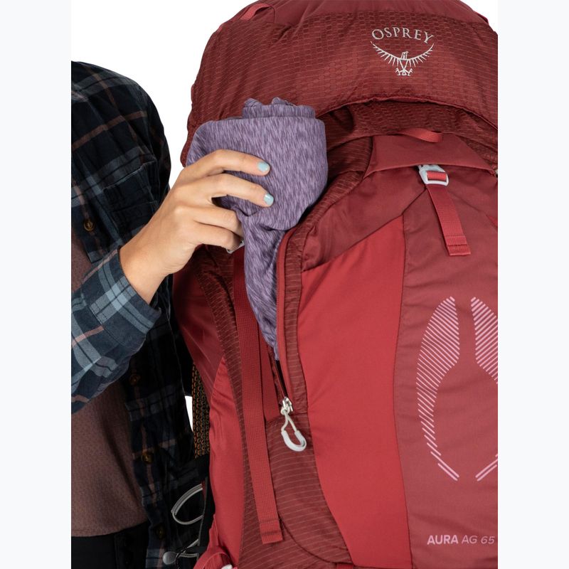 Zaino da trekking da donna Osprey Aura AG 65 l M-L berry sorbet red 10