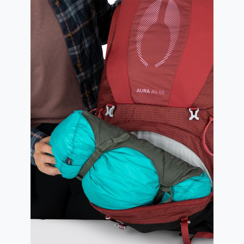 Zaino da trekking da donna Osprey Aura AG 65 l M-L berry sorbet red 12