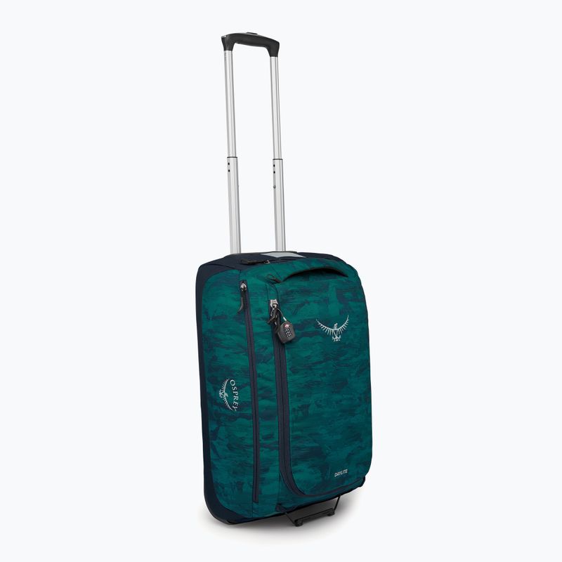 Osprey Daylite Carry-On Wheeled Duffel 40 l borsa da viaggio con stampa del fogliame di palma 2