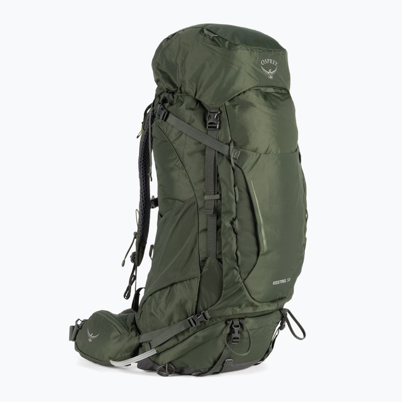 Zaino trekking da uomo Osprey Kestrel 58 l verde bonsai 2