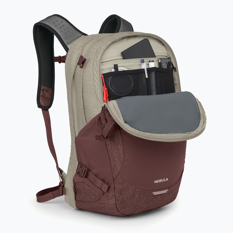 Zaino da città Osprey Nebula 32 l sawdust tan/raisin red 4