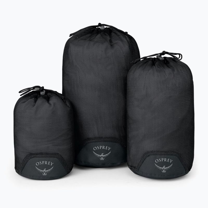 Osprey Daylite Mesh Stuff Sacks set organizzatore 3 pezzi nero.