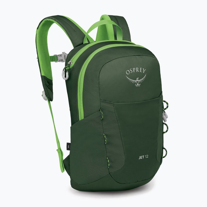 Zaino da trekking Osprey Jet 12 l verde canopy / verde limeline per bambini 2