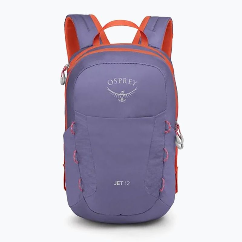 Zaino da trekking Osprey Jet 12 l euphoria purple / mars orange per bambini