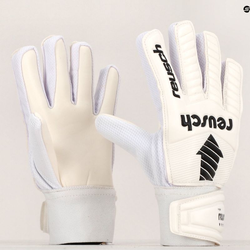 Guanti da portiere per bambini Reusch Legacy Arrow Solid bianco 6