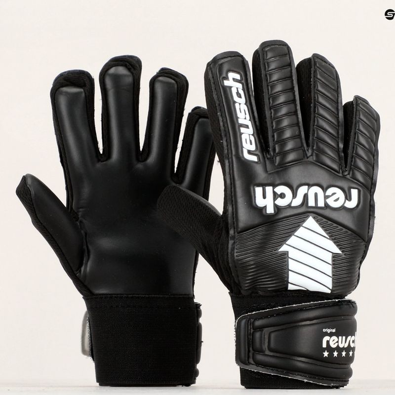 Guanti da portiere Reusch Legacy Arrow Solid per bambini, nero 10