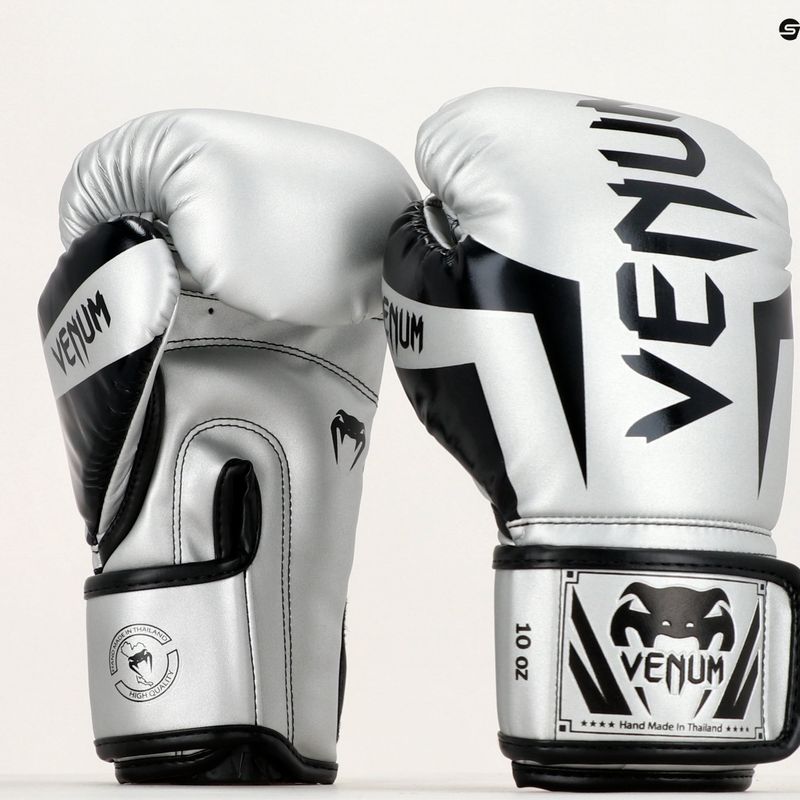 Guantoni da boxe Venum Elite nero/argento 8