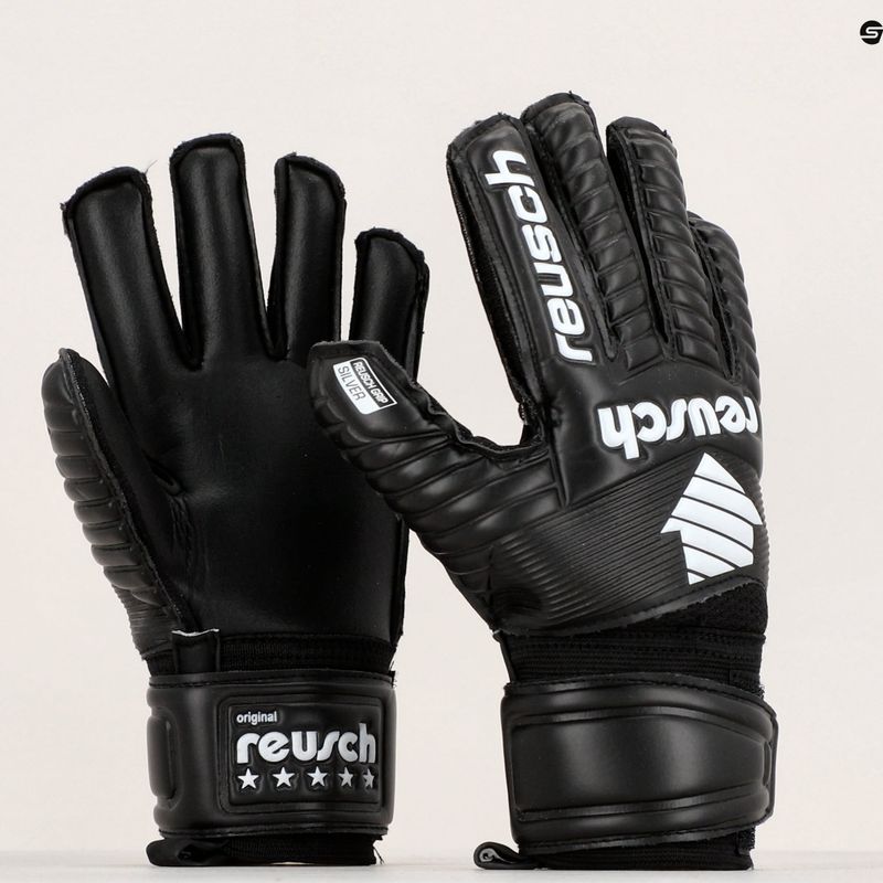 Guanti da portiere per bambini Reusch Legacy Arrow Silver nero 10