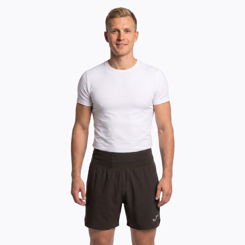 Pantaloncini da corsa Joma R-Combi da uomo, color kaki 5