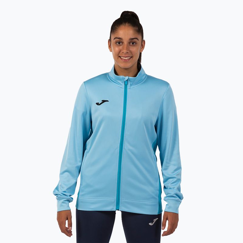 Felpa da running Joma Winner II Full Zip donna blu cielo