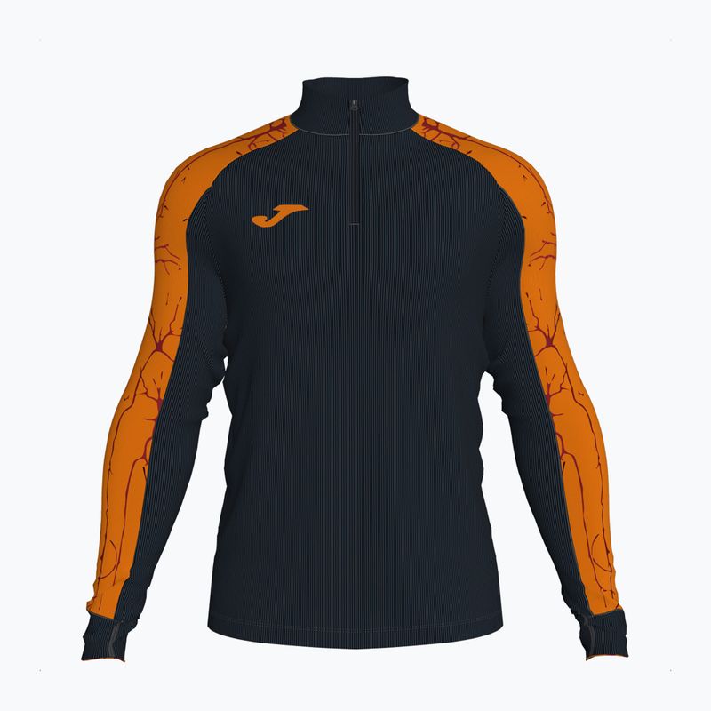Felpa da corsa Joma Elite IX da uomo, nero/arancio