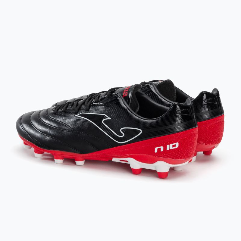 Scarpe da calcio Joma Numero-10 FG da uomo nero/rosso 3