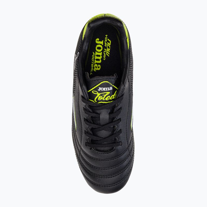 Scarpe da calcio Joma Toledo HG da bambino, nero 6