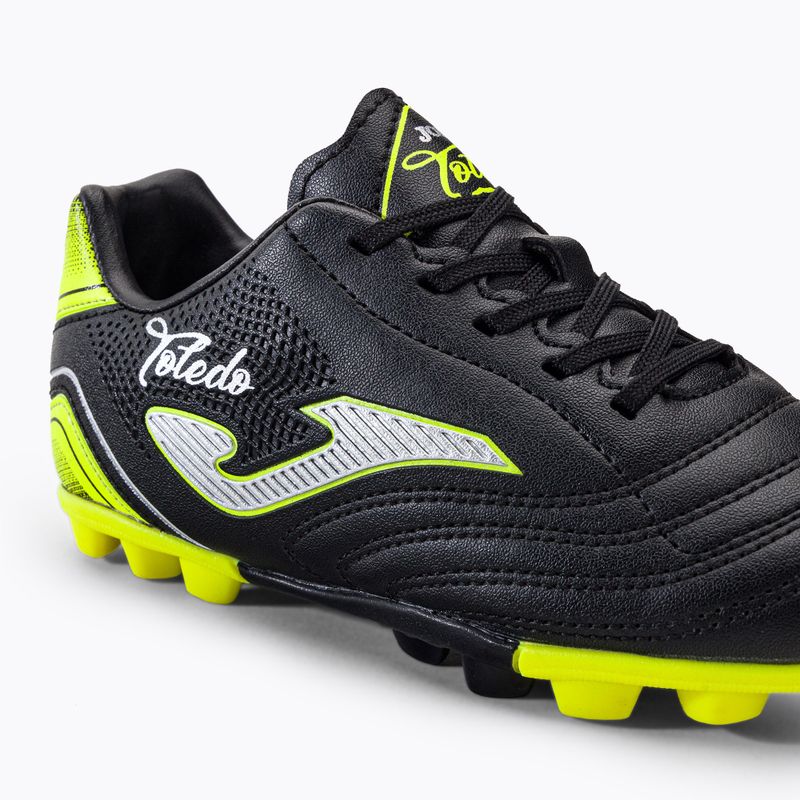 Scarpe da calcio Joma Toledo HG da bambino, nero 8