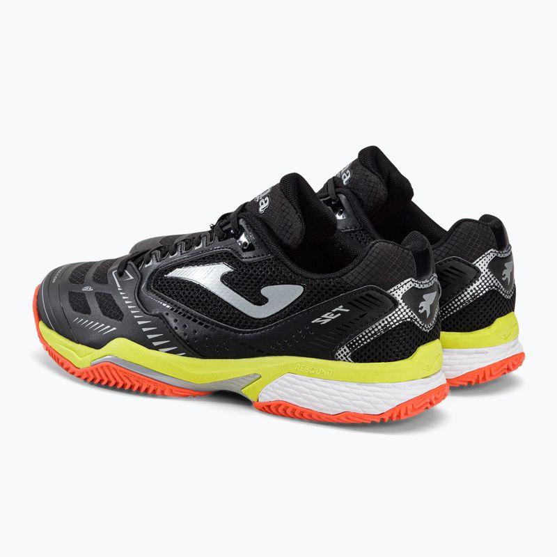 Scarpe da tennis da uomo Joma Set P nero/limone fluoro 3