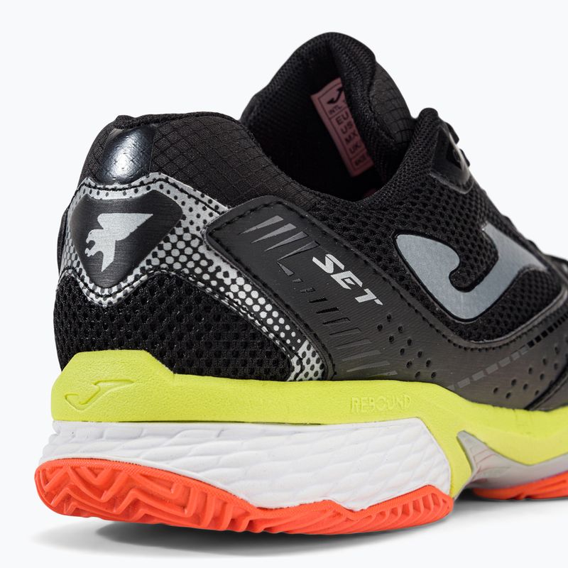 Scarpe da tennis da uomo Joma Set P nero/limone fluoro 9