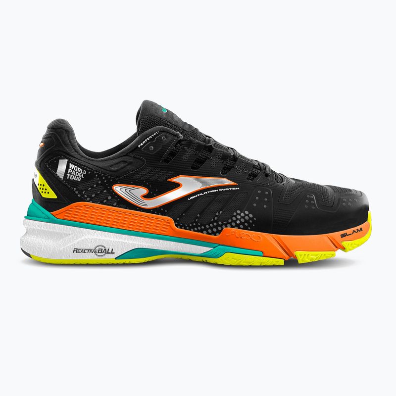 Scarpe da tennis da uomo Joma Slam P nero/arancio fluoro 10
