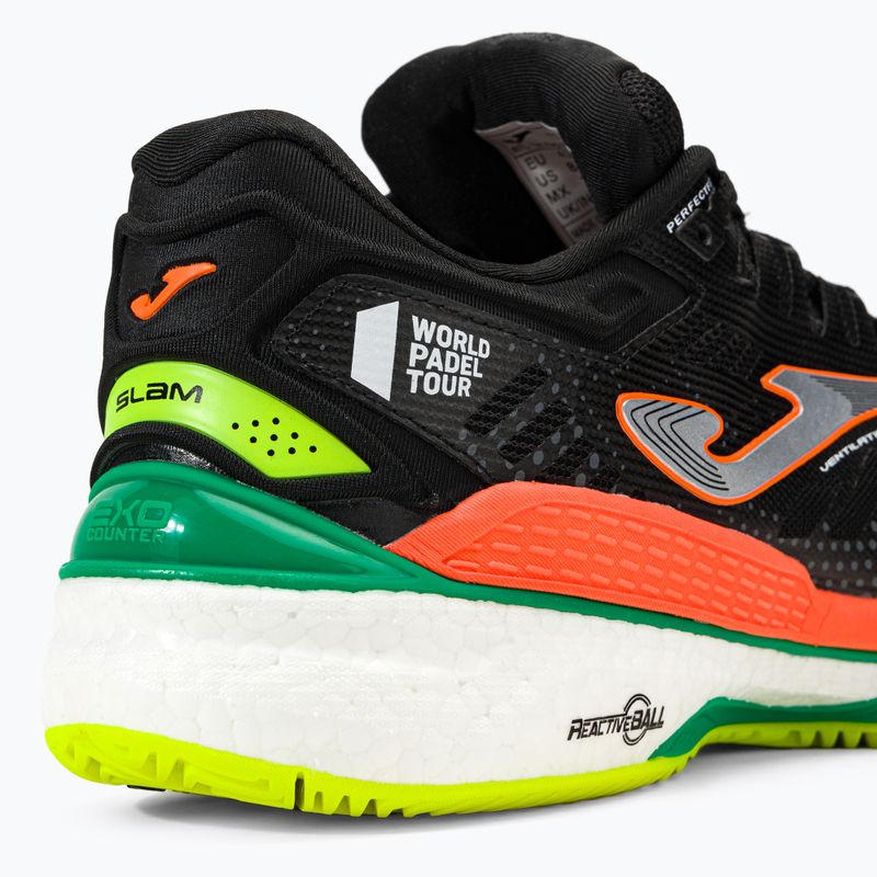 Scarpe da tennis da uomo Joma Slam P nero/arancio fluoro 8