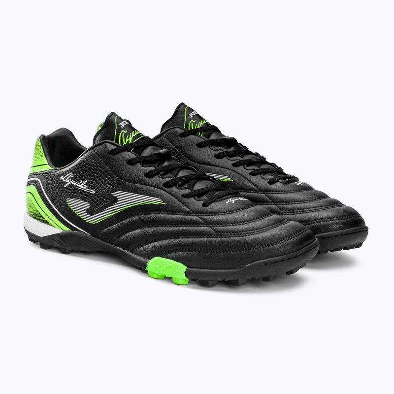 Scarpe da calcio Joma Aguila TF nero/verde fluor da uomo 4