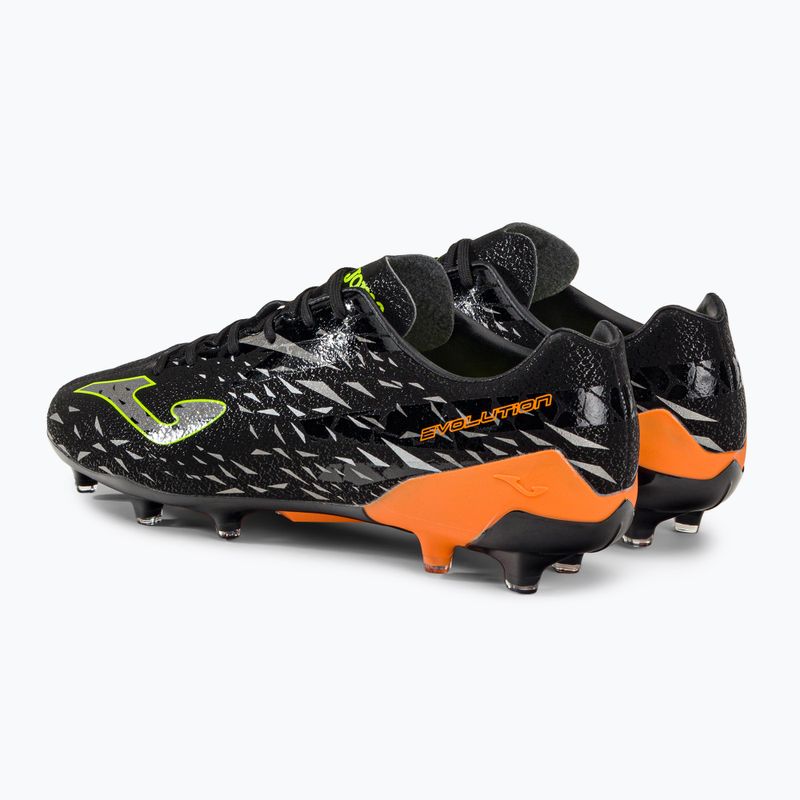 Scarpe da calcio da uomo Joma Evolution Cup FG nero/arancio 3