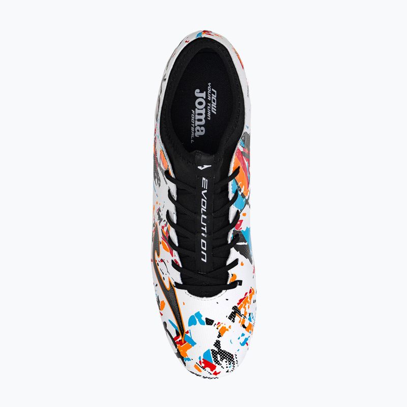 Scarpe da calcio Joma Evolution AG da uomo bianco/nero/arancio 6