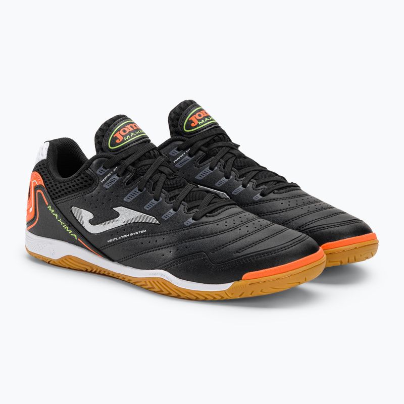 Scarpe da calcio Joma Maxima IN da uomo, nero/arancio 5
