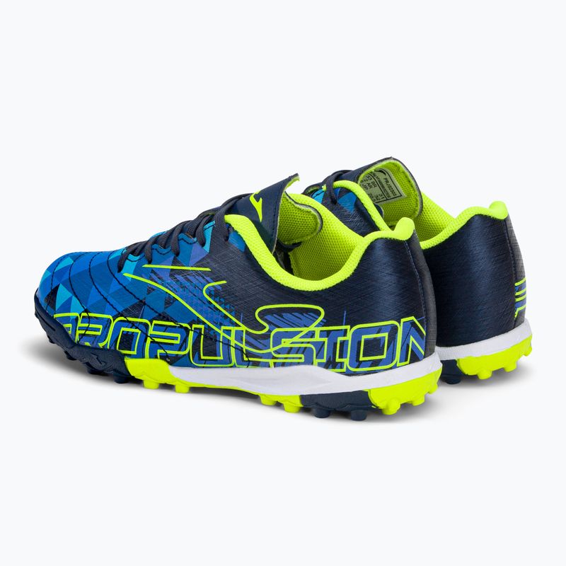 Scarpe da calcio Joma Propulsion TF da bambino blu/giallo 3