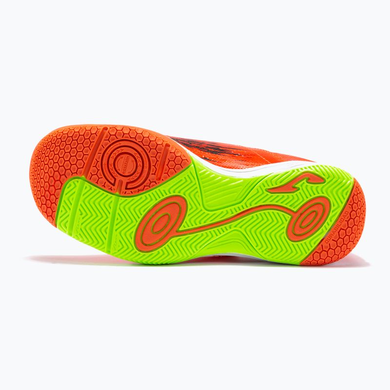 Scarpe da calcio Joma Super Copa IN corallo/verde fluor per bambini 14