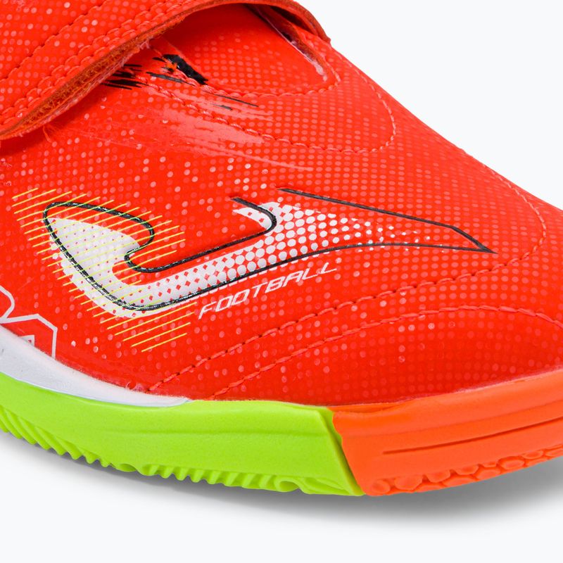 Scarpe da calcio Joma Super Copa IN corallo/verde fluor per bambini 7