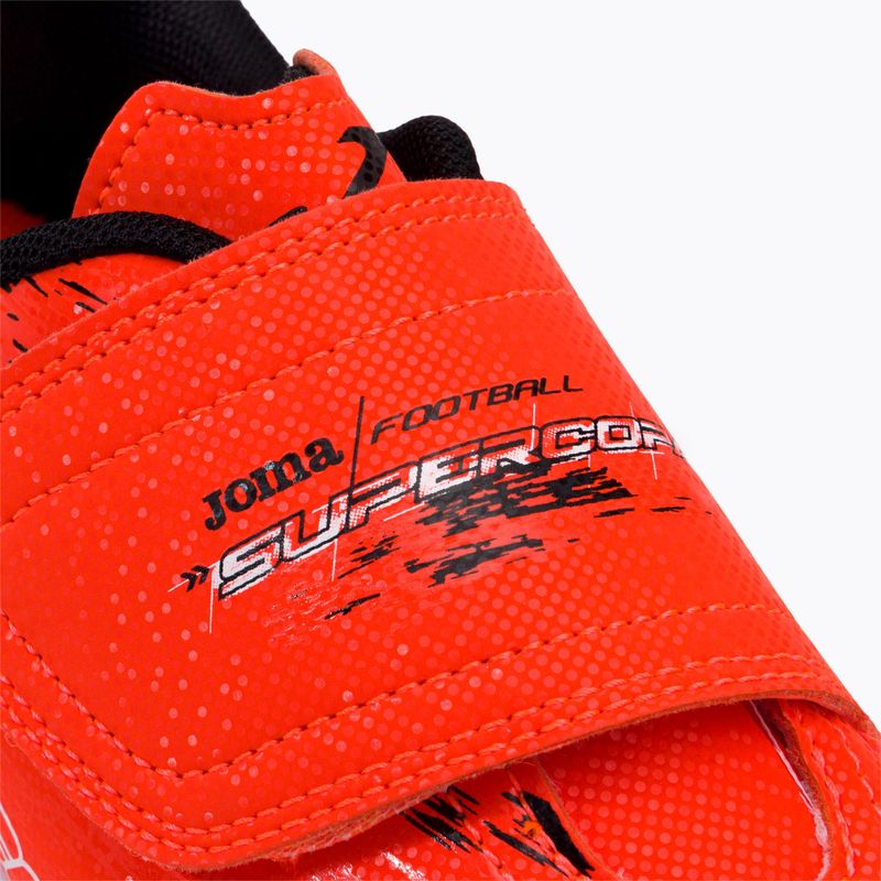 Scarpe da calcio Joma Super Copa IN corallo/verde fluor per bambini 9