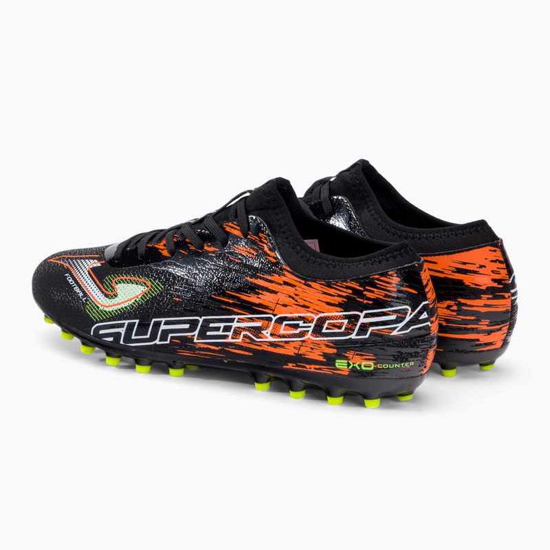 Scarpe da calcio Joma Super Copa AG da uomo nero/corallo 3