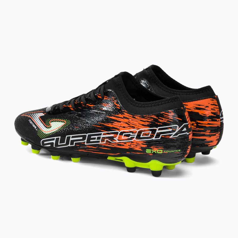 Scarpe da calcio Joma Super Copa FG nero/corallo uomo 3
