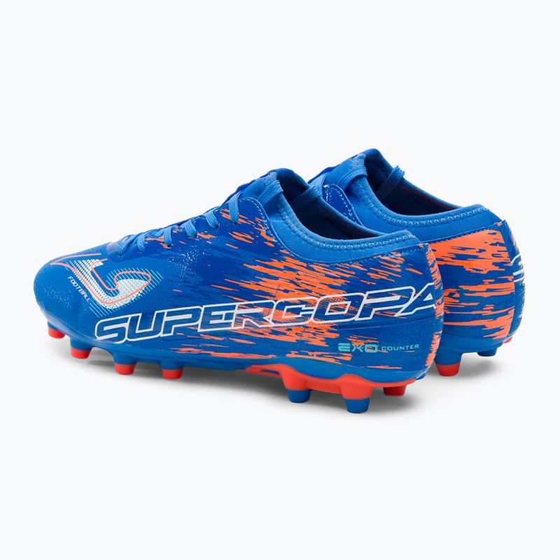 Scarpe da calcio Joma Super Copa FG da uomo royal/coral 3