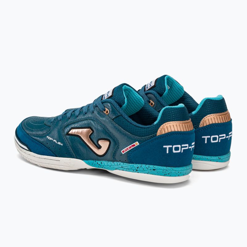 Scarpe da calcio da uomo Joma Top Flex IN petrolio/oro 3