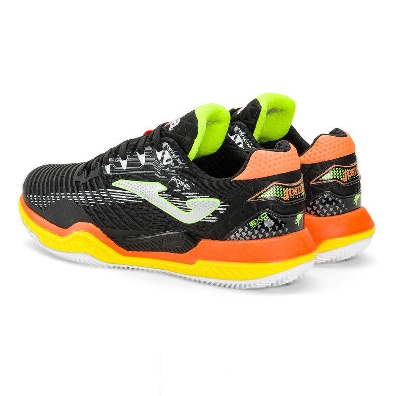 Scarpe da tennis da uomo Joma Point P nero/arancio 3