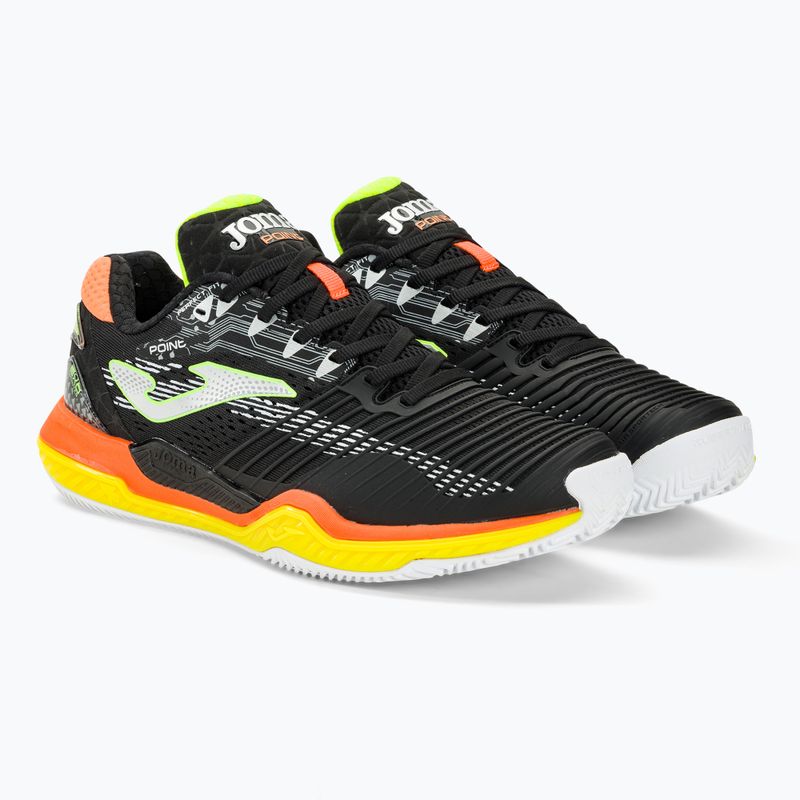 Scarpe da tennis da uomo Joma Point P nero/arancio 4