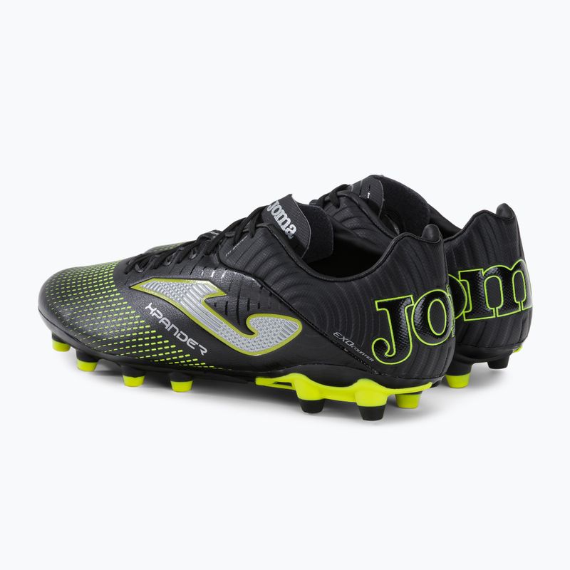 Scarpe da calcio Joma da uomo Xpander FG nero/limone fluoro 3