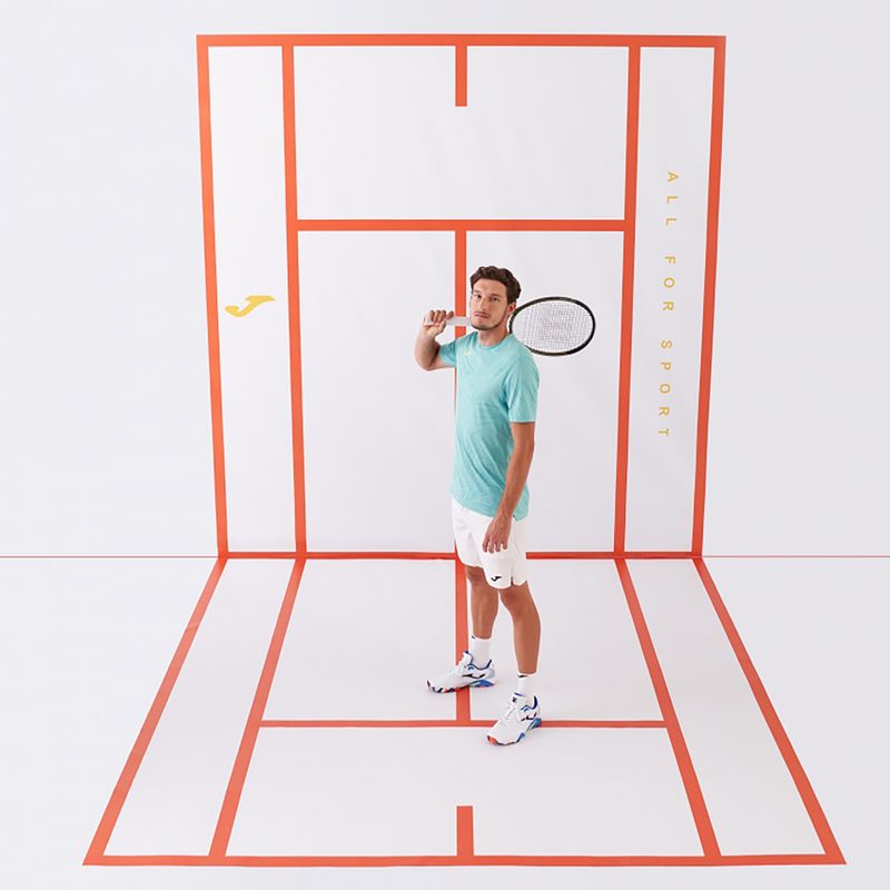 Maglietta da tennis Joma Challenge turchese da uomo 4