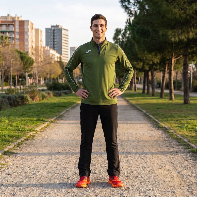 Felpa da corsa Joma R-Trail Nature kaki da uomo 9