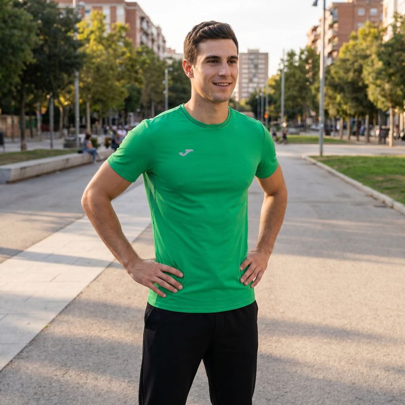 Maglia da corsa Joma R-City Slim verde da uomo 5