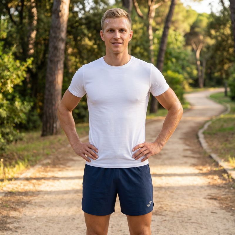 Pantaloncini da corsa Joma R-Combi da uomo, blu scuro 14