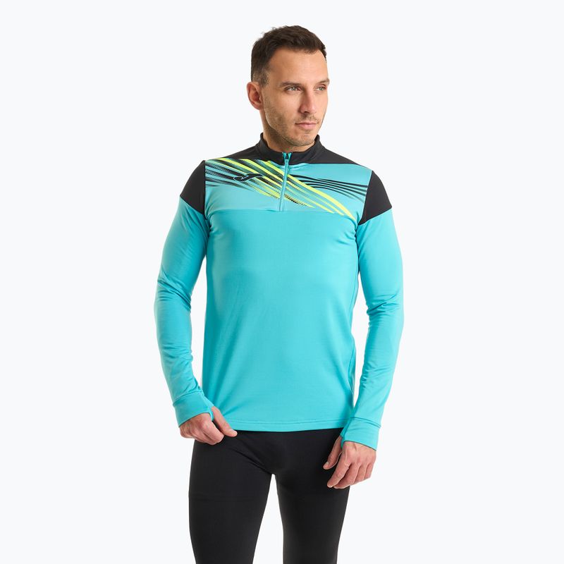 Felpa da corsa Joma Elite X fluor turchese/nera da uomo