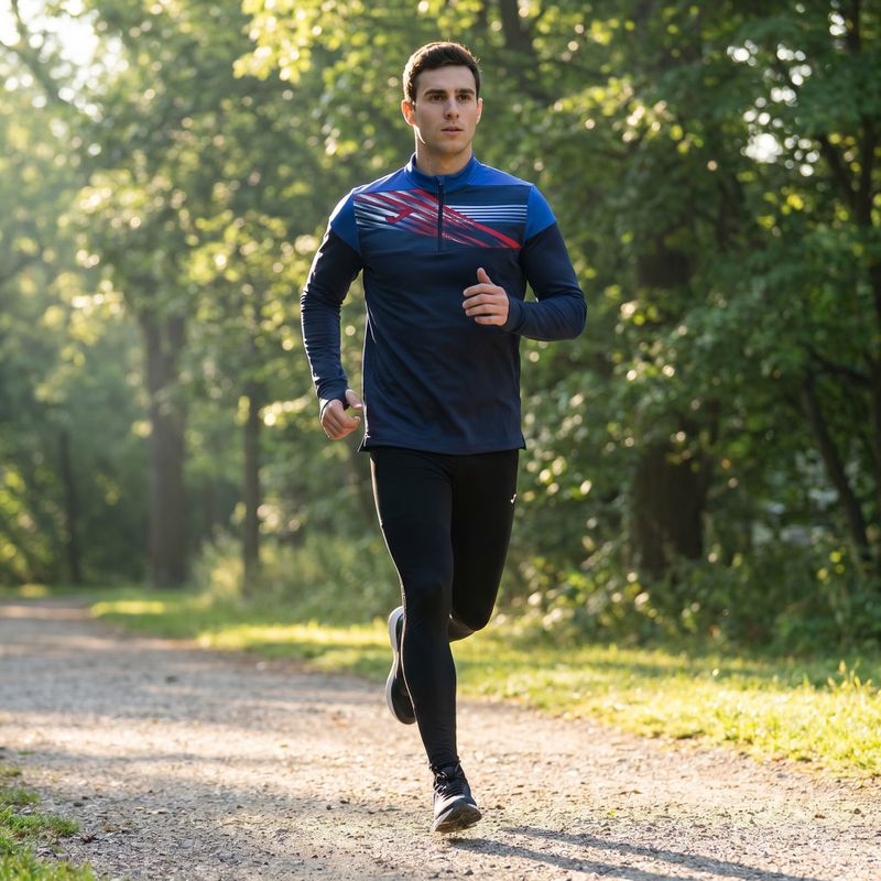 Felpa da running Joma Elite X navy/royal da uomo 11