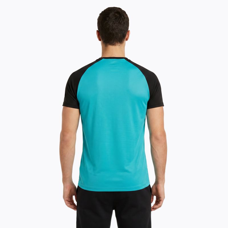 Maglia da corsa Joma Elite X fluor turchese/nera da uomo 3