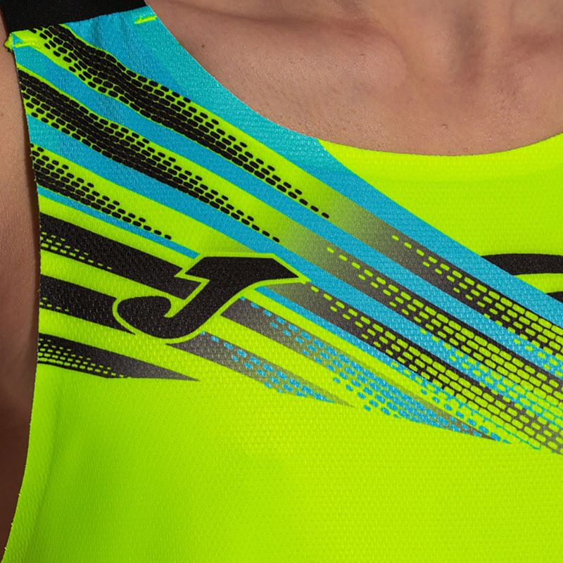Canotta da corsa Joma Elite X SL fluor giallo/nero da uomo 5