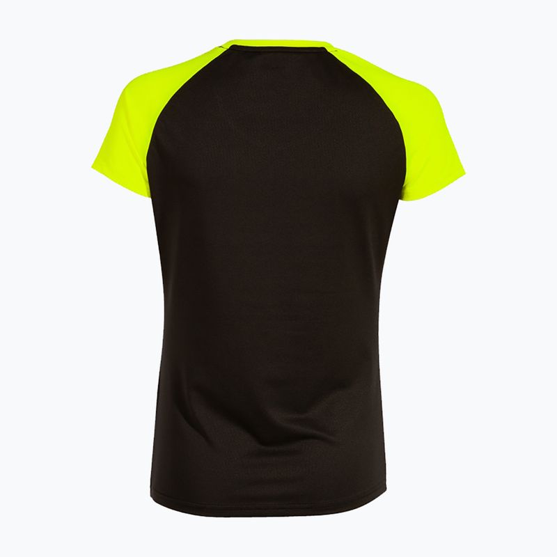Maglia da corsa Joma Elite X donna nero/giallo fluo 2