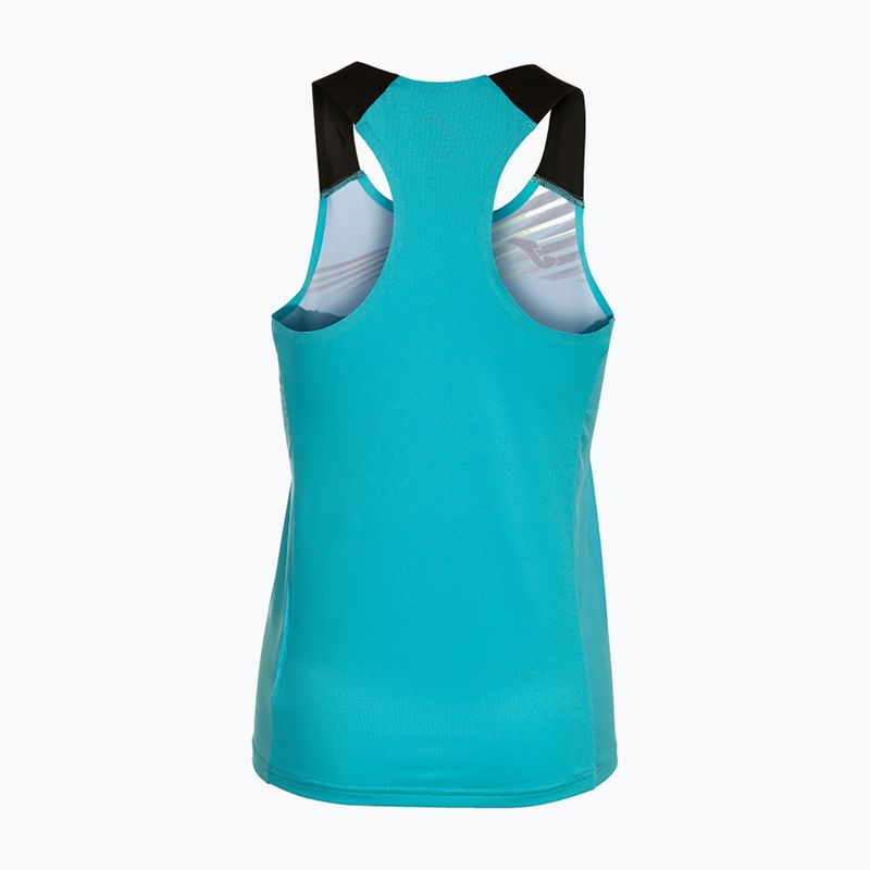 Canotta running donna Joma Elite X Tank Top fluor turchese/nero 2